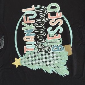 Christmas T-Shirt "Thankful, Grateful, Blessed" 2X  NWOT from Love in Faith